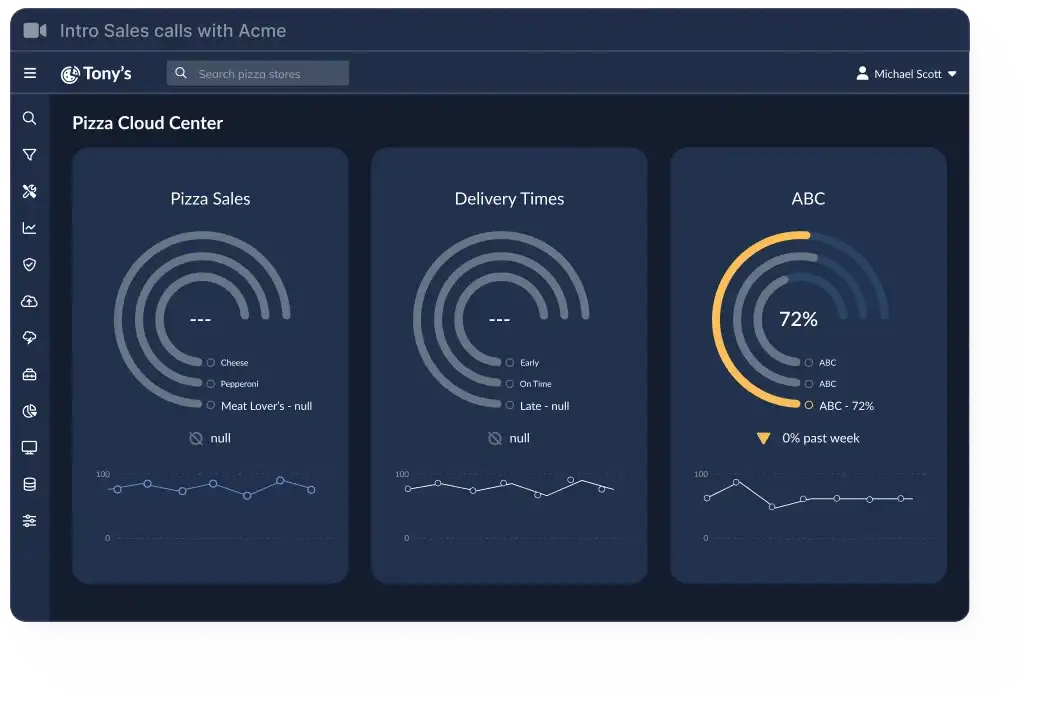 a mockup of an app
